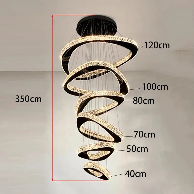 Lustre moderne en cristal et fer forgé, éclairage LED dimmable pour salon