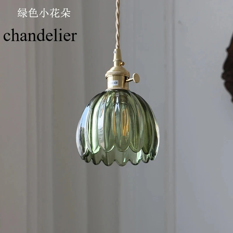 Applique Murale Moderne en Verre à Fleurs LED pour Chambre et Bureau