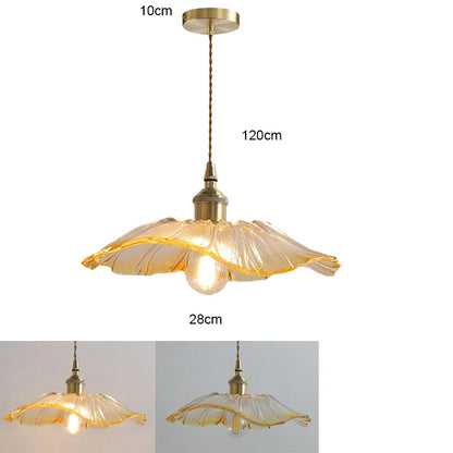 Suspension Vintage en Verre à Fleurs, Luminaire Art Déco pour Salon et Chambre