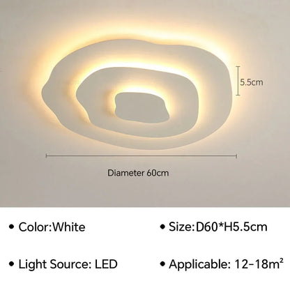 Plafonnier LED Moderne en Aluminium et Acrylique, Luminaire Décoratif pour Salon et Bureau