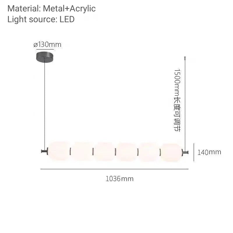 Suspension en verre style crème française, luminaire intérieur élégant