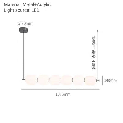 Suspension en verre style crème française, luminaire intérieur élégant