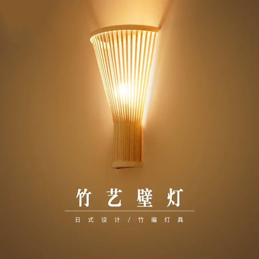 Applique Murale en Bambou Tissé Main, Design Moderne et Lumineux pour Chambre et Entrée