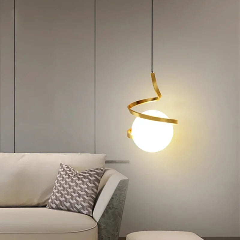 Suspension LED Nordique en Métal, Luminaire Moderne pour Salon et Chambre