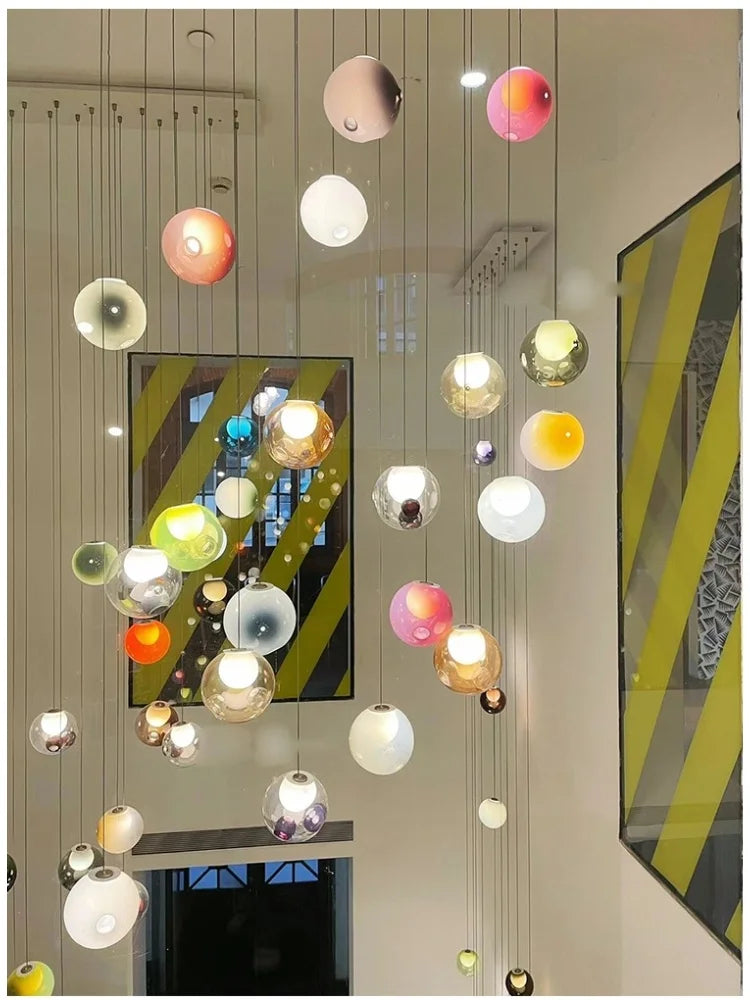 Suspension boule en verre design canadien pour salon et bar Villa