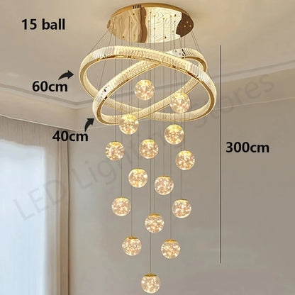 Lustre en cristal moderne pour salon, hall et loft, éclairage cosy à intensité variable