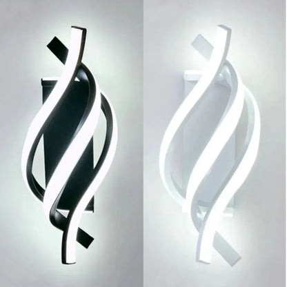 Applique Murale LED Moderne Design Spirale Aluminium Lumière Chaude