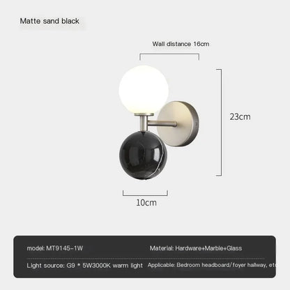 Applique Murale LED Nordique en Pierre, Lumière Ambiance Cosy Haut de Gamme