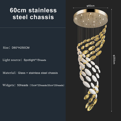 Lustre moderne en fer style ciel étoilé pour halls et boutiques