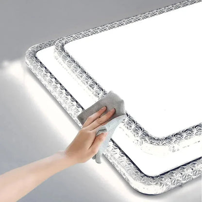 Plafonnier LED moderne design diamant blanc lumière chaude pour salon et chambre