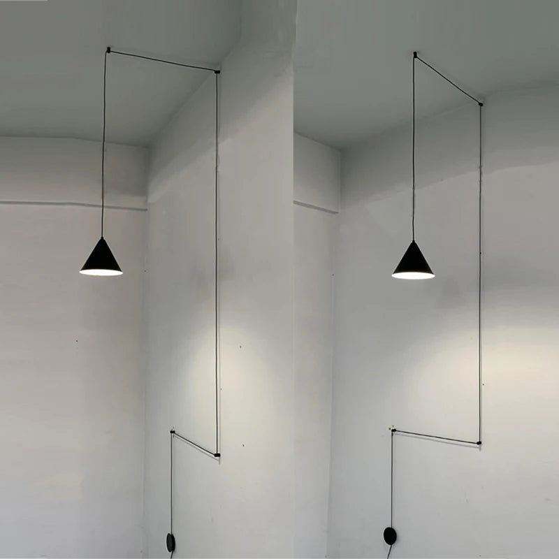 Suspension moderne en aluminium avec lumière chaude pour salon et chambre