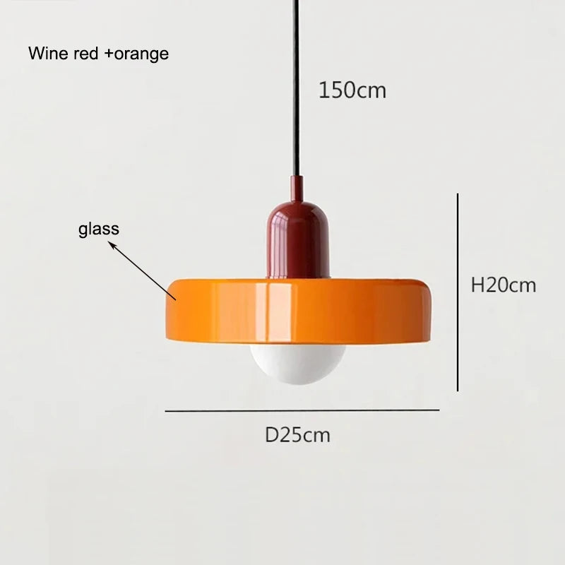 Suspension verre rétro nordique E27 LED lumière chaude pour intérieur