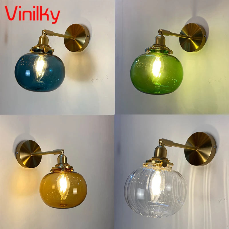 Applique Murale LED Moderne en Verre Cristal pour Intérieur, Lumière Chaude