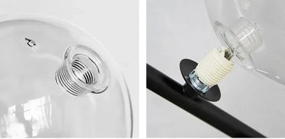 Suspension LED moderne à anneaux en verre, luminaire d’intérieur design