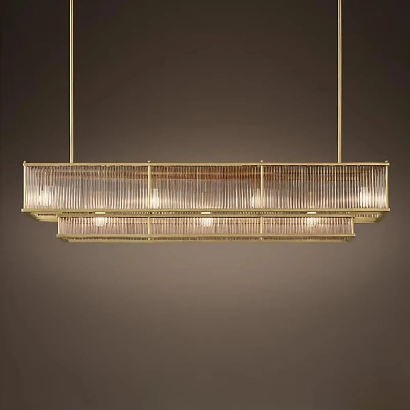 Suspension lustre en cristal doré cuivre, LED luxueuse pour salon et chambre