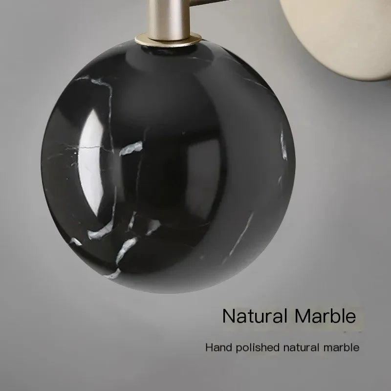 Applique Murale LED Nordique en Pierre, Lumière Ambiance Cosy Haut de Gamme