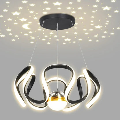 Suspension LED moderne nordique en aluminium, lumière chaude pour salon et salle à manger