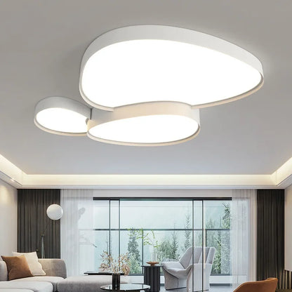 Plafonnier LED moderne en métal avec télécommande, lumière chaude et froide, éclairage intérieur pour salon et chambre