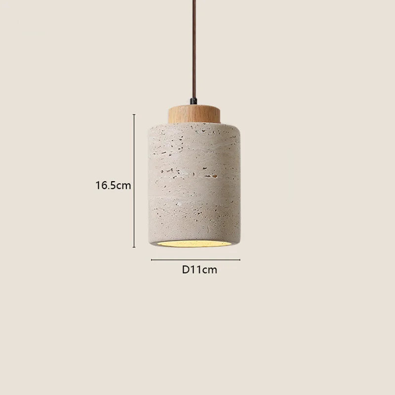 Suspension japonaise wabi-sabi en pierre jaune, lumière chaleureuse pour chambre
