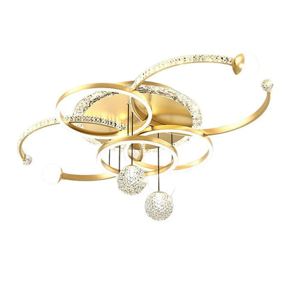 Plafonnier LED moderne en cristal noir pour salon et cuisine, éclairage élégant