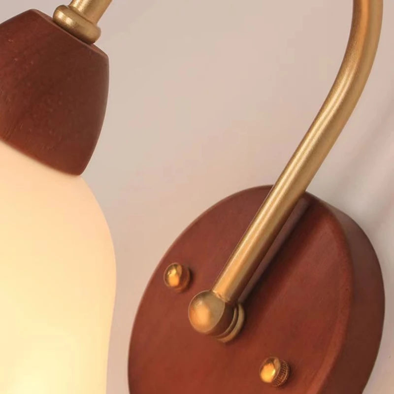 Applique Murale LED Vintage en Bois au Design Moderne pour Chambre et Salon