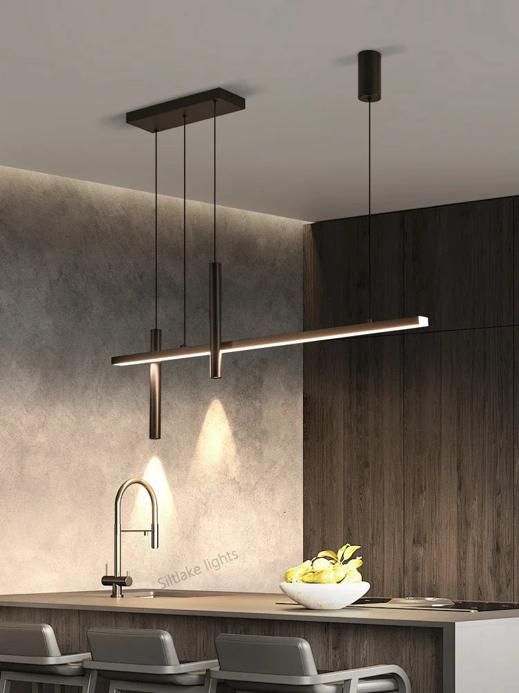 Suspension moderne design créatif en métal pour salle à manger, lumière chaude