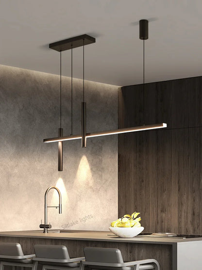 Suspension moderne design créatif en métal pour salle à manger, lumière chaude
