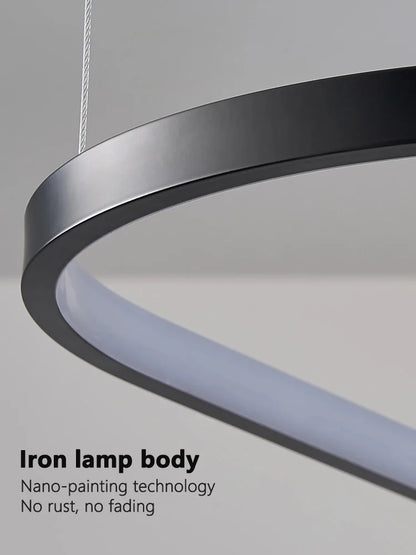 Suspension lustre nordique triangulaire en métal, lumière chaude pour salon et chambre