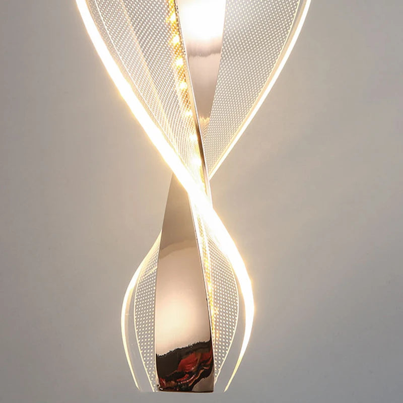 Suspension LED nordique en acrylique, lumière chaude et naturelle pour intérieur