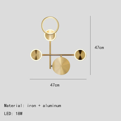 Applique Murale LED Nordique en Aluminium Créatif pour Intérieur Luxe