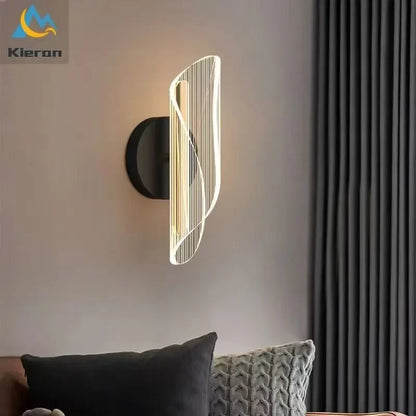 Applique Murale LED Moderne Taille Mince en Métal pour Salon et Chambre