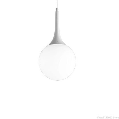 Suspension LED Boule en Verre Nordique, Luminaire Design Moderne