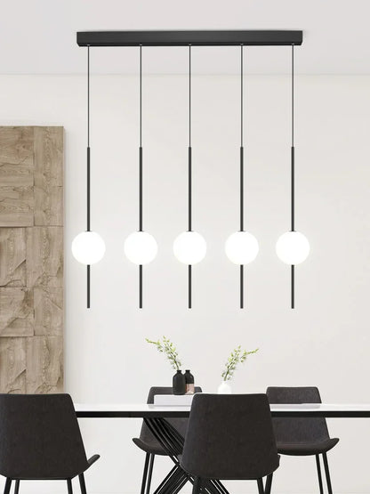 Suspension LED moderne pour escalier, lustre haute hauteur design métal