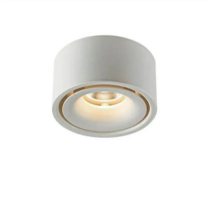 Plafonnier LED circulaire COB dimmable en aluminium, 7-15W, lumière chaude