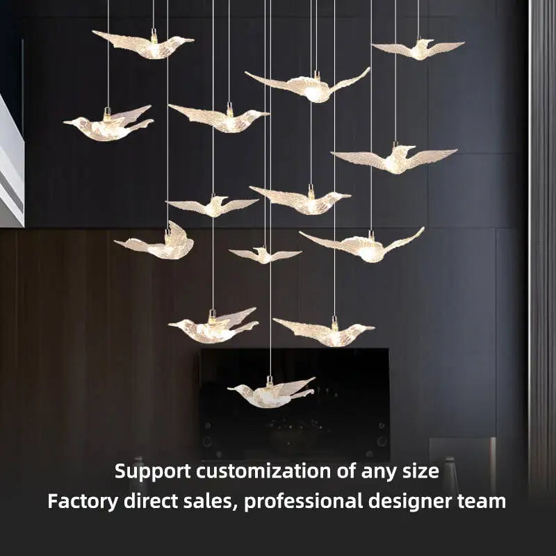 Lustre suspendu en verre et métal style moderne pour hall d’hôtel