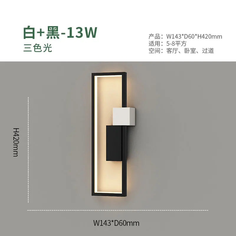 Applique Murale LED Moderne en Aluminium, Éclairage Ambiance Chaleureuse pour Intérieur