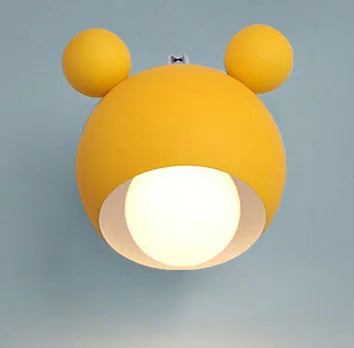 Applique Murale Moderne en Fer Coloré Mickey, Luminaire Intérieur Nordique