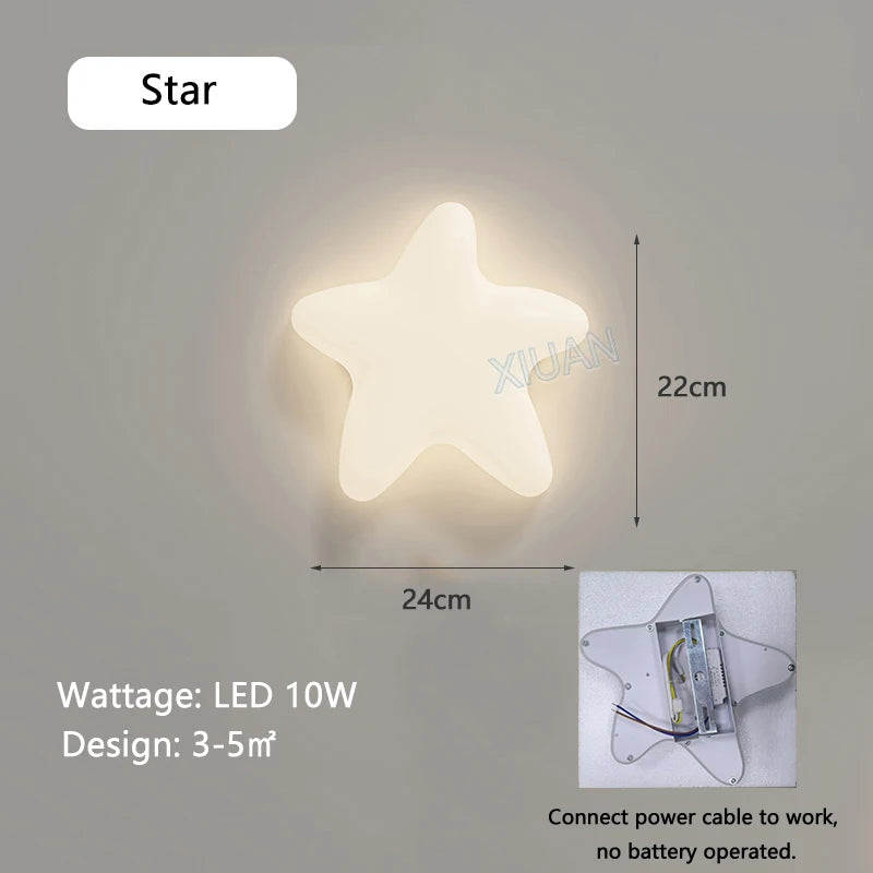 Applique Murale Nuage Blanc en PVC pour Chambre d’Enfant, Éclairage 220V