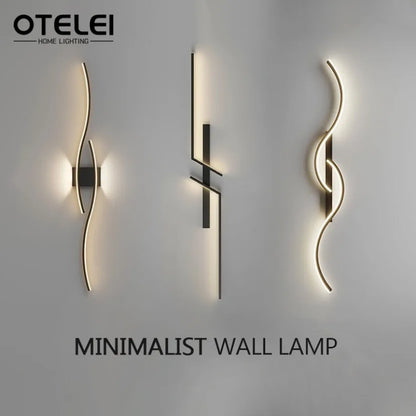 Applique Murale LED Moderne en Aluminium avec Télécommande et Gradation, Lumière Chaude et Froide