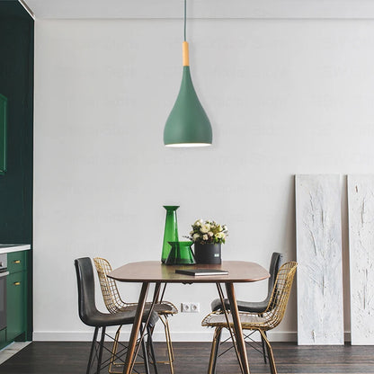 Suspension multicolore moderne E27 en aluminium, éclairage LED 110-220V