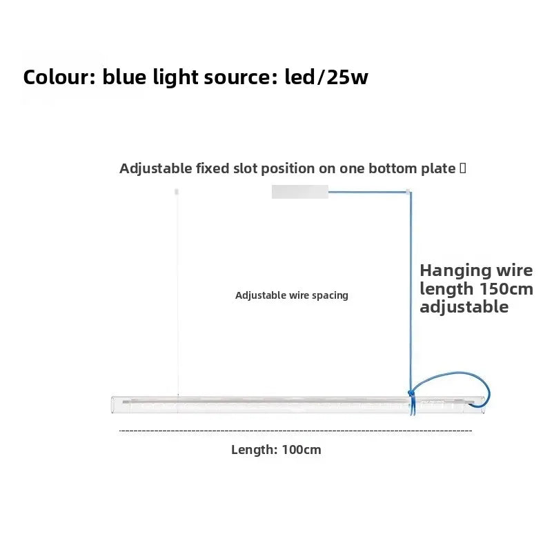 Suspension LED moderne en métal noir, design minimaliste pour cuisine et restaurant