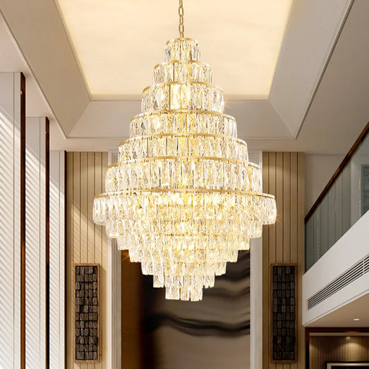 Lustre en cristal de luxe moderne pour salon, éclairage LED élégant