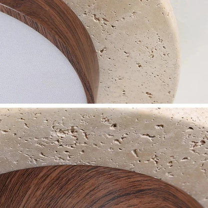 Plafonnier LED moderne en pierre style japonais pour salon et cuisine