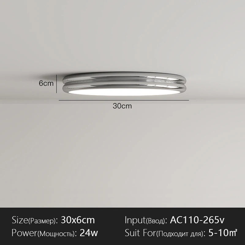 Plafonnier LED Design Moderne en Fer, Lumière Chaude et Variable pour Intérieur