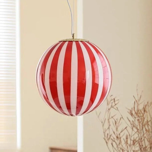 Suspension moderne en verre coloré en forme de boule pour intérieur design