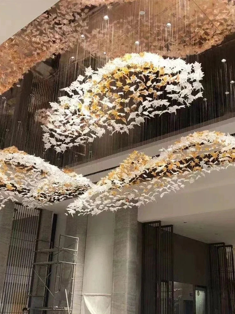 Lustre suspendu en cristal moderne pour salon, salle à manger et hôtel