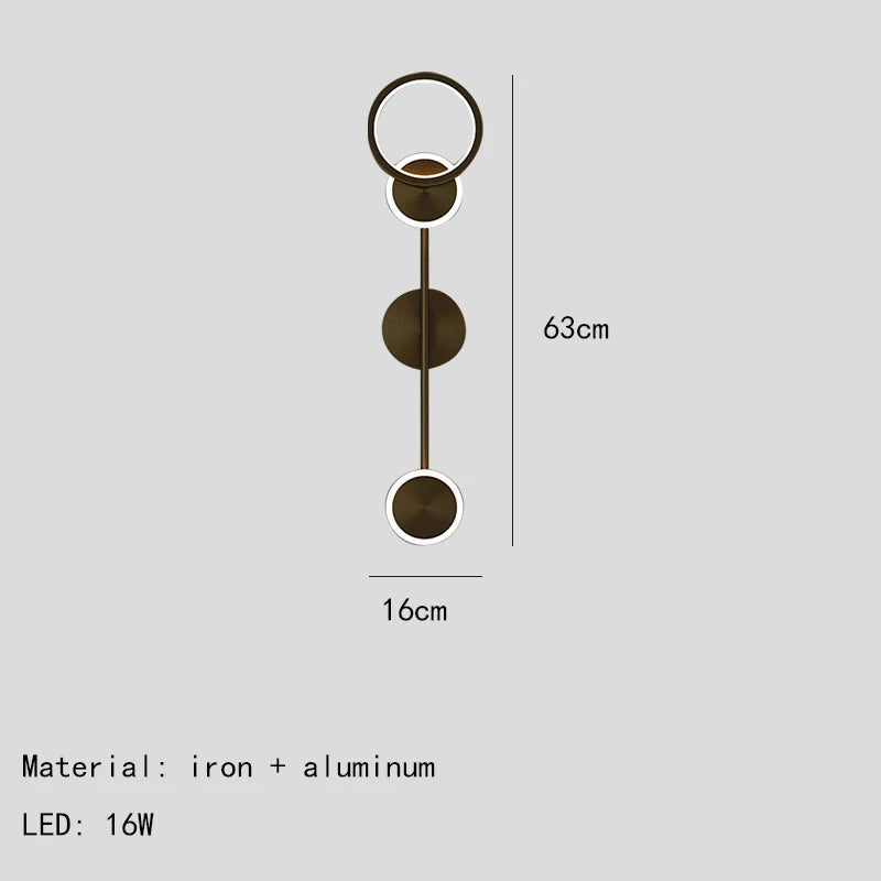 Applique Murale LED Nordique en Aluminium Créatif pour Intérieur Luxe