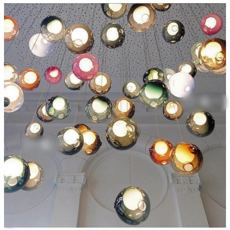 Suspension boule en verre design canadien pour salon et bar Villa