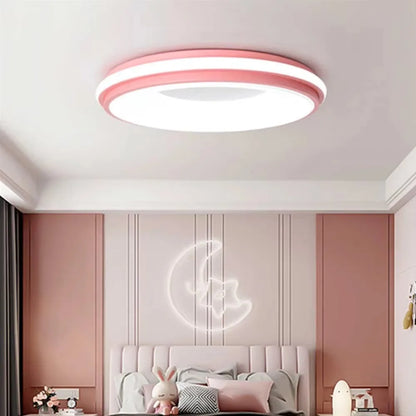 Plafonnier LED Macaron Nordique 30W-48W, lumière chaude, design contemporain