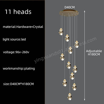 Suspension Plafonnier Nordique en Métal, Lumière LED Ambiance Chaleureuse